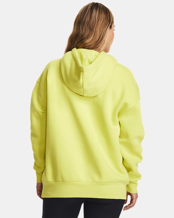Women's UA Essential Fleece Oversized Hoodie, Yellow, pdpMainDesktop image number 1